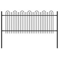 Spijlenhekwerk Zwart 200 x 130 cm Gepoedercoat staal 2