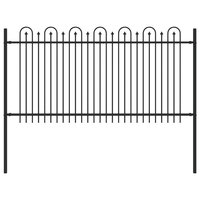 Spijlenhekwerk Zwart 200 x 150 cm Gepoedercoat staal 2