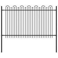Spijlenhekwerk Zwart 200 x 130 cm Gepoedercoat staal 2