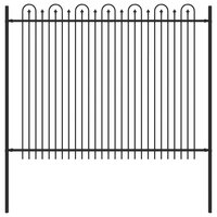 Spijlenhekwerk Zwart 200 x 200 cm Gepoedercoat staal 2