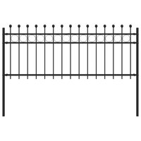 Spijlenhekwerk Zwart 200 x 130 cm Gepoedercoat staal 2