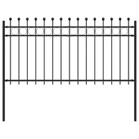 Spijlenhekwerk Zwart 200 x 150 cm Gepoedercoat staal 2