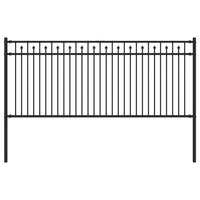 Spijlenhekwerk Zwart 200 x 130 cm Gepoedercoat staal 2