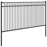 Spijlenhekwerk Zwart 200 x 150 cm Gepoedercoat staal 4