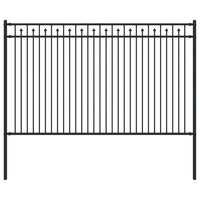 Spijlenhekwerk Zwart 200 x 166 cm Gepoedercoat staal 2