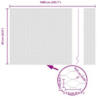 Hexagon Hek Groen 0,6 x 10 m PVC 9