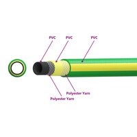 Tuinslang 5-Lags Groen en Geel 1 / 2&amp;apos;&amp;apos; 10 m PVC 7