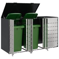 Containerberging voor 3 bakken Antraciet 340 x 77.5 x 115.5 cm 3