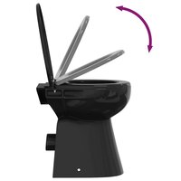 Randloos Toilet 7 cm extra hoogte soft-close keramiek zwart 7