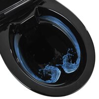 Randloos Toilet 7 cm extra hoogte soft-close keramiek zwart 9