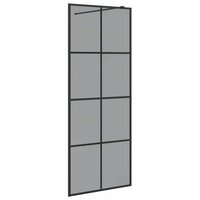 Inloopdouchewand Zwart 80 x 195 cm gehard glas 2