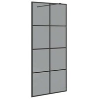 Inloopdouchewand Zwart 90 x 195 cm gehard glas 2