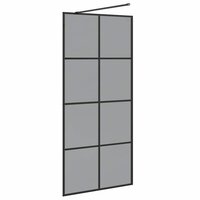 Inloopdouchewand Zwart 90 x 195 cm gehard glas 6