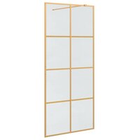 Inloopdouchewand Goud 90 x 195 cm gehard glas 2