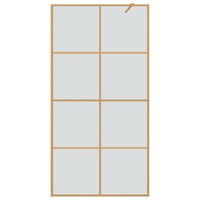 Inloopdouchewand Goud 100 x 195 cm gehard glas 4