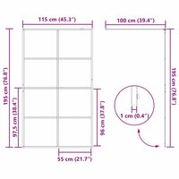 Inloopdouchewand Goud 115 x 195 cm gehard glas 8