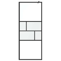 Inloopdouchewand Zwart 80 x 195 x 0.5 cm Glas en Aluminium 3