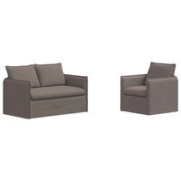Bankstel 2 pcs Taupe 196 x 82 x 85 cm Stof 2