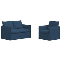 Bankstel 2 pcs Blauw 196 x 82 x 85 cm Stof 2