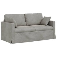 Bankstel 2 pcs Lichtgrijs 158 x 78 x 80 cm Fluweel 5