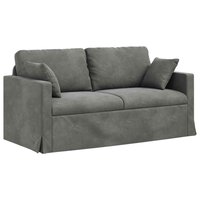Bankstel 2 pcs Donkergrijs 158 x 78 x 80 cm Fluweel 5