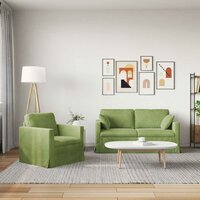 Bankstel 2 pcs Lichtgroen 158 x 78 x 80 cm Fluweel 3