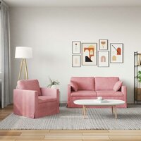 Bankstel 2 pcs Roze 158 x 78 x 80 cm Fluweel 3