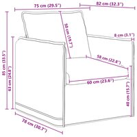 Bankstel 2 pcs Donkergrijs 196 x 82 x 85 cm Stof 9