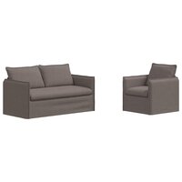Bankstel 2 pcs Taupe 196 x 82 x 85 cm Stof 2