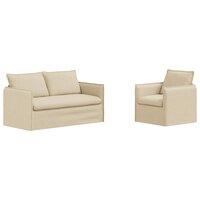 Bankstel 2 pcs Cr&egrave;me 196 x 82 x 85 cm Stof 2