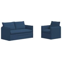 Bankstel 2 pcs Blauw 196 x 82 x 85 cm Stof 2
