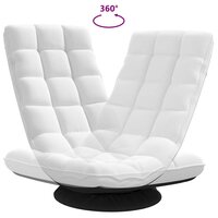 Vloerstoel draaibaar 70x51x79 cm stof wit 7
