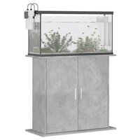 Aquariumstandaard Betongrijs 81x36x73 cm Bewerkt hout 3