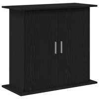 Aquariumstandaard Zwart Eiken 81x36x73 cm Bewerkt Hout 2
