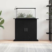 Aquariumstandaard Zwart Eiken 81x36x73 cm Bewerkt Hout 3