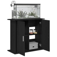 Aquariumstandaard Zwart Eiken 81x36x73 cm Bewerkt Hout 4