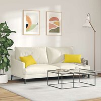 Sofa Kussens 2 pcs Lichtgeel 50 x 30 cm Stof 4