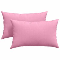 Sofa Kussens 2 pcs Roze 50 x 30 cm Stof 2