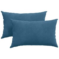 Sofa Kussens 2 stuks Blauw 50 x 30 cm Cordstof 2