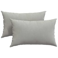 Sofa Kussens 2 stuks Lichtgrijs 50 x 30 cm Stof 2