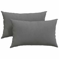 Sofa Kussens 2 stuks Donkergrijs 50 x 30 cm Stof 2