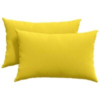 Sofa Kussens 2 pcs Lichtgeel 60 x 40 cm Stof 2