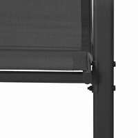 Tuinstoelen stapelbaar 2 st textileen stof zwart 9