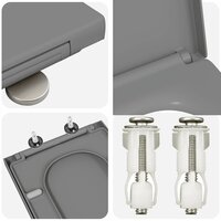 Toiletzitting Grijs 47,5 x 35 x 3,6 cm Duroplast 7