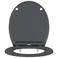 Toiletzitting Antraciet 47 x 37,5 x 3,8 cm Duroplast 5