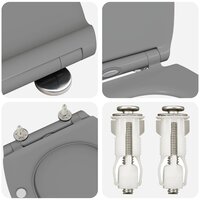 Toiletzitting Grijs 47 x 37,5 x 3,8 cm Duroplast 7