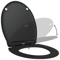 Toiletzitting Zwart 47 x 37,5 x 3,8 cm Duroplast 9