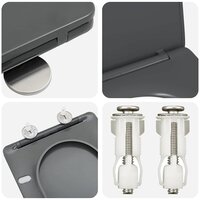 Toiletzitting Antraciet 47 x 36 x 3,4 cm Duroplast 9