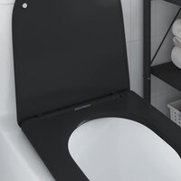Toiletzitting Zwart 47 x 36 x 3,4 cm Duroplast 4