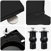 Toiletzitting Zwart 48 x 36,5 x 4,5 cm Polypropyleen 8